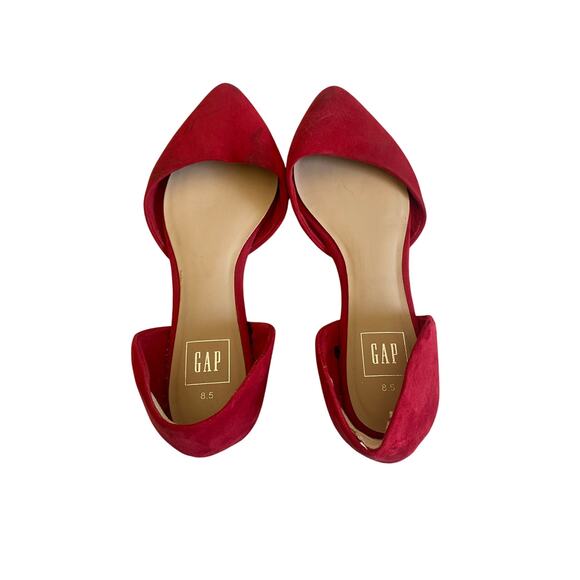 Gap Red Pointed Toe Flats 8.5 - Picture 2 of 6